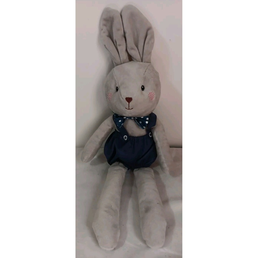 Spark Create Imagine‎ Gray Bunny Rattle Toy Plush Rabbit Stuffed Animal Baby